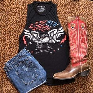 🇺🇸🦅Freedom Eagle muscle tee